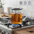 85oz Aquach Large Glass Teapot & Tea Maker- Stovetop & Dishwasher Safe, Plastic-Free Borosilicate Glass Tea Kettle