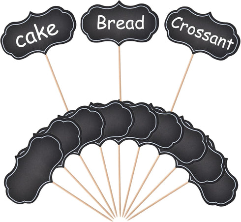ALINK 50 Pcs Cheese Markers, Food Labels for Charcuterie Board, Blank Toothpick Flags for Appetizer Signs, Cupcake
