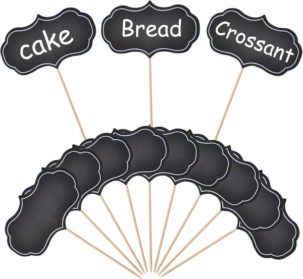 ALINK 50 Pcs Cheese Markers, Food Labels for Charcuterie Board, Blank Toothpick Flags for Appetizer Signs, Cupcake