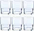 Toyo Sasaki Glass Tumbler, HS Stack Tumbler - 6.8 fl oz (200 ml), Set of 6, Made in Japan