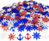 Anchor Rudder Confetti Patriotic Nautical Party Theme, 1.5 Ounce, 1400 Pieces Red White Blue Cut Outs