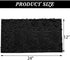Non-Slip Bath Rug, Extra Soft Microfiber Bedroom Shag Carpet with Anti-Slip Backing, 12 x 24 Inches, Black