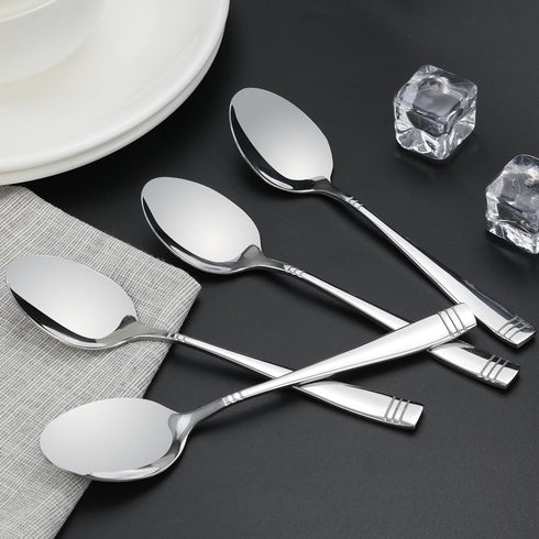 Stainless Steel Dessert Spoon, 6.5-Inch, Set of 12