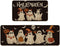 Artoid Mode Ghost Pumpkin Bat Black Halloween Kitchen Mats Set of 2, Low-Profile Kitchen Rugs for Floor - 17x29 and