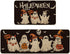 Artoid Mode Ghost Pumpkin Bat Black Halloween Kitchen Mats Set of 2, Low-Profile Kitchen Rugs for Floor - 17x29 and