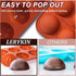 2 Packs Medium Semi Sphere Silicone Molds, 6 Holes for Baking Chocolate, Cake, Jelly, Dome Mousse