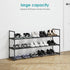 3-Tier 15 Shoe Rack Metal Shoe Rack - Stylish Black Shoe Organizer for Pairs - Easy to Assemble Entryway Storage Shelf