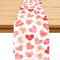 QIHOMPIB Valentine Table Runner(13x72 Inch) Red Pink Love Heart Pattern Coffee Table Decor