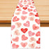 QIHOMPIB Valentine Table Runner(13x72 Inch) Red Pink Love Heart Pattern Coffee Table Decor