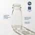 12 Oz 12 kitchentoolz Glass Creamer Bottle Square Glass Milk Bottle with Lids- Glass Bottles with Lids - Milk Container