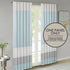 Madison Park Window Curtain Single Panel, Faux Silk, Rod Pocket, Room Darkening for Living Room, 50x84, Aqua