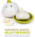 Counter, Joie Garlic Keeper, Vented Pod Saver for Firm, Fresh and Odorless Storage, Holds Full Head or Leftover Cloves
