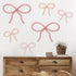 6 2 Barydat Pcs Boho Bow Wall Decor Pink Bow Nursery Decoration Coquette Room Decor Woven Macrame Wall Hanging Size