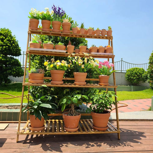 Yishang Terracotta Flower Pot - 4 Inch Clay Planter with Drain Hole for Succulent Cactus, Great for Nursery Planter,