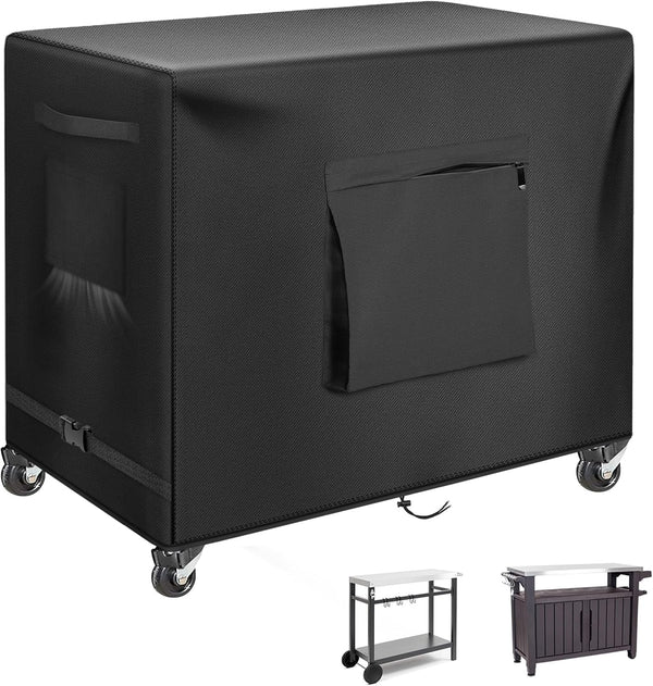 Outdoor Bar Cart Cover for 48 Inch BBQ Food Prep Table, Kovshuiwe