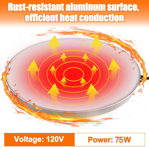 75W 1-3 MEWTOGO Chicken Water Heater for Winter - Energy Saving Chicken Coop Accessories, Thermostatically Controlled
