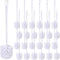 Mimorou 25 Pcs White Toilet Brush, Bathroom Toilet Bowl Brush, Soft Bristle