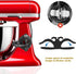 Sliding Mat for KitchenAid 4.5-5 Qt Stand Mixer with 1Pc Cord Organizer and 3Pcs Attachment Holder (Brown)