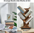 5 ruboka Tree Bookshelf,Retro Floor Standing Bookcase Display for CDs/Magazine/Books,Small Bookshelf for Bedroom,Living