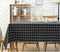 Bringsine Classic Rectangular Cotton Linen Table Cloth, Black Check Vintage Dinner Picnic Deco (36 X 36 Inch)