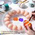 6Pcs 15 12 Inch Shellwei Deviled Egg Platter with Lid Container Tray with Slots Reusable Plastic Round Holder
