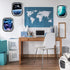 Blulu 6 Pieces 3D Space Capsule Window Wall Decor, Outer Space Wall Decals for Kids Nursery Bedroom