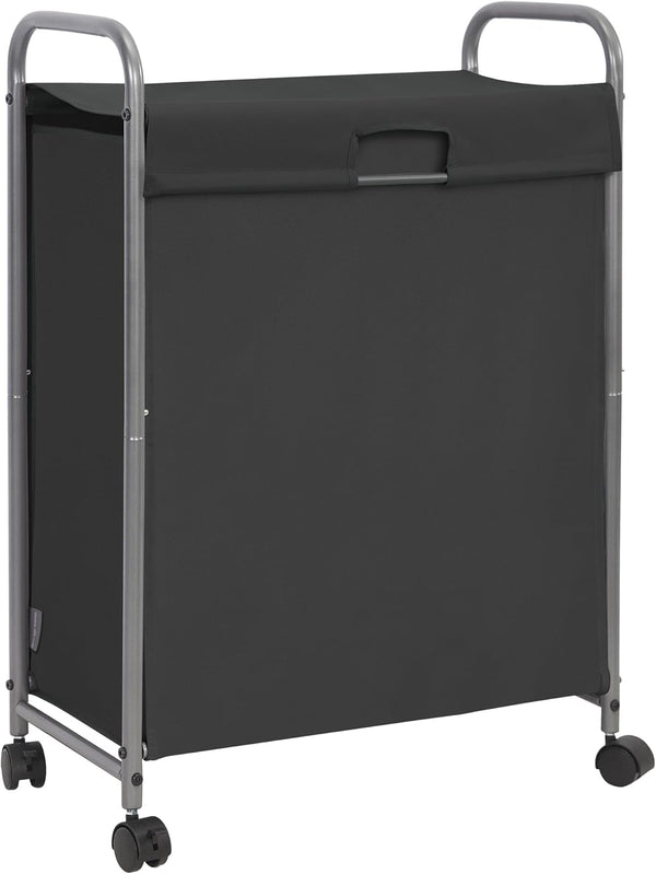 STORAGE MANIAC Rolling Laundry Hamper with Lid, 85 L Laundry Sorter with
