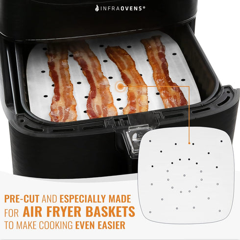 Air Fryer Perforated Parchment Paper Liners, Compatible with Philips, NuWave® Brio, Chefman, Secura, Black Decker +More