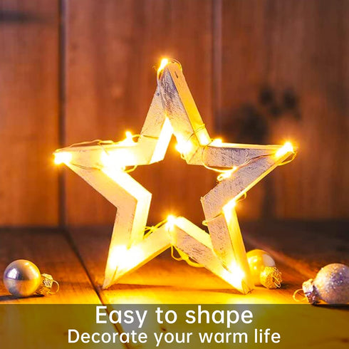 12 Pack Battery Operated Fairy String Lights, 7 Feet 20 LED Waterproof Silver Wire Firefly Lights for Party Christmas