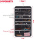 DIOMMELL Hanging Jewelry Organizer, 47 Pockets with Zipper for Earrings Necklace Bracelet Ring Accessory Storage Bag