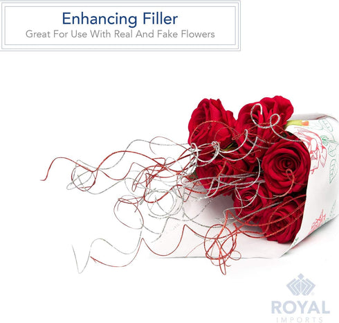 Royal Imports Sparkle Glitter Curly Ting Ting Branches, 26” Vase Filler for Wedding, Holiday & Home Decoration, 75