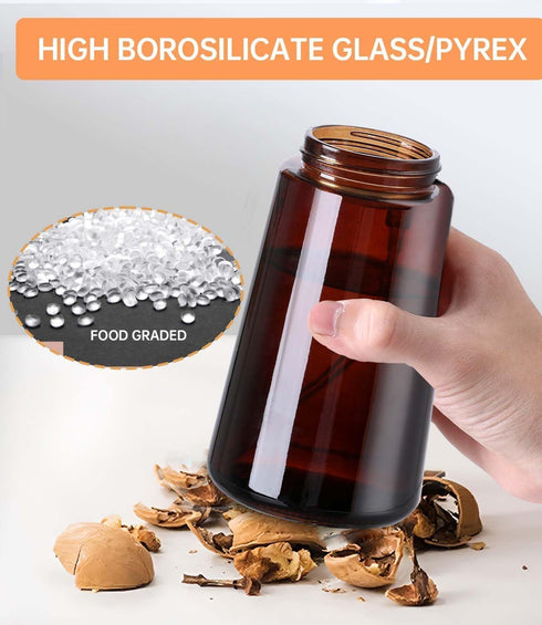 16oz/470ml 2 1 Olive Oil Sprayer for Cooking, in Oil Dispenser Bottle Spray and Pour with Stickers, Premium Dark Brown