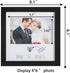 Jinchuan Heart Thumbprint Keepsake Frame and Ink Kit, Wedding Registry Idea Shower Gift for Bride Newlywed (Black Frame)