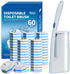 FAMYLI Disposable Toilet Brush Set with 60 Replacement Heads, Toilet Cleaning Replacement Pads,
