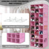 Closet, 30 Closet Pink,17" W11.5" 48" coastal rose Hanging Shoe Organizer for Sections Hanging Organizers and Storage