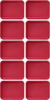 Replacement Lid for Pyrex Plastic Red Cover, 3 Cup Bowl Dish Rectangle 7210-PC (10-Pack)