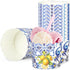 100Pcs Lemon Paper Baking Cups - Blue Yellow Scalloped Edge Cupcake Wrappers, Muffin Cases for Summer Party Supplies