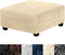 HFCNMY Ottoman Cover,Stretch Velvet Square Ottoman Cover Thick Ottoman Slipcover Square Washable Storage