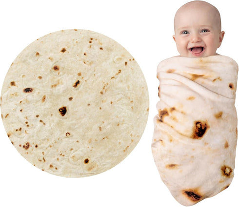 Jorbest Burrito Tortilla Swaddle Blanket Gifts for Baby Toddler Newborn, Tortilla Baby
