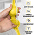 Zulay Kitchen Metal Lemon Squeezer - Handheld Citrus Juicer for Extracting the Most Juice Possible