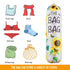 Aysatogc Plastic Bag Holder, Sunflower Kitchen Dispenser Holders Reusable Washable Trash Garbage Bag Holder