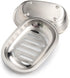 IMEEA Silver Soap Dish, SUS304 Stainless Steel Brushed Bathroom Soap Holder with Drain