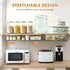 PowerKing 10lbs 7.67'' Expandable Under Cabinet Shelf, Adjustable Length Under Shelf Storage with Thick Clips Capacity