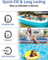 22000mAH Electric Air Pump for Inflatables- Rechargeable Battery Powered Air Mattress Pump- Cordless Portable Air Pump