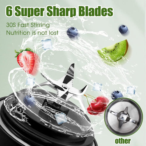 Portable Blender, Personal Size 20 oz Blender for Smoothies, Milkshakes, Fresh Juices, and Baby Food, BPA Free,