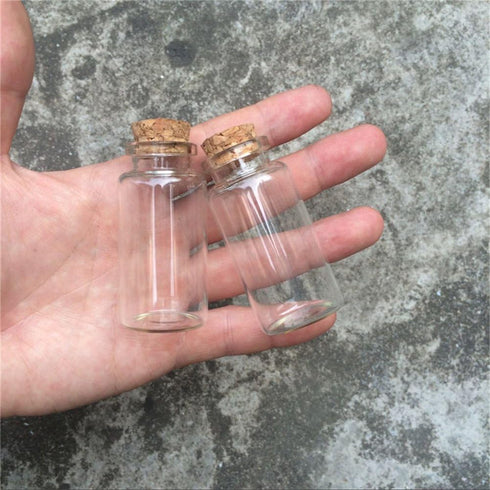 30x60x17mm Glass Bottles with Cork for Wedding Holiday Decoration, 12pcs (25ml)