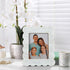 Home(5 7 Inches) Yalikop Scalloped Marble Picture Frame Display Photos Tabletop Display White Frame Home Picture
