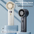 Portable Handheld Fan - Speed Adjustable Turbo Mini Fan, 4000mAh Rechargeable for Camping, Women, White