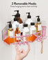 2 2 Pack, 90-Degree Orimade Corner Shower Caddy with Hooks Wall Mounted Metal Bathroom Shelf Storage Organizer Adhesive