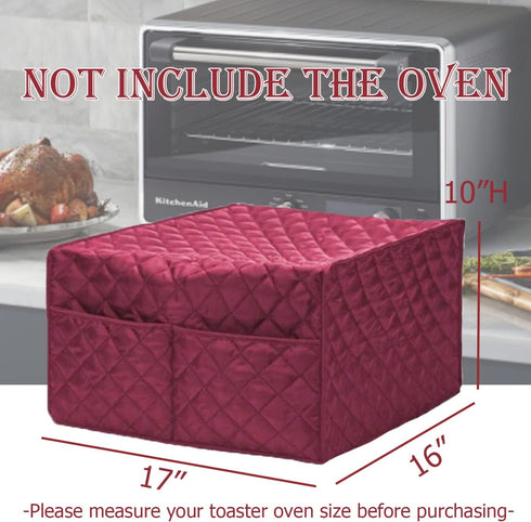 Convection Toaster Oven Cover - Waterproof Dustproof Protector for Outdoor Kitchen Accessories (Red)
